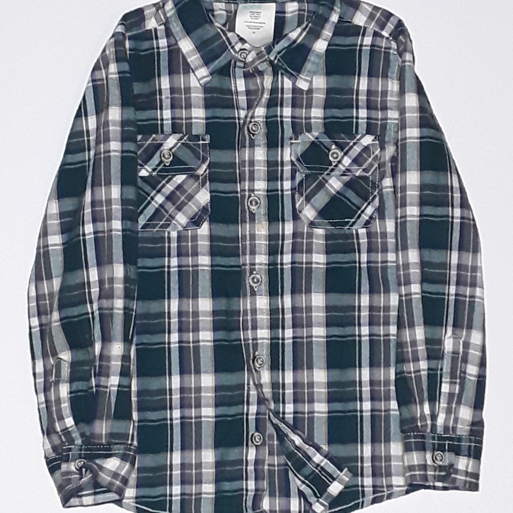 plaid button front - Picture 2 of 2